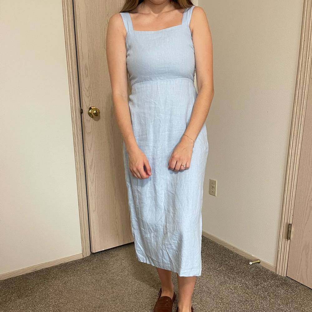 Abercrombie & Fitch Light Blue Midi Dress